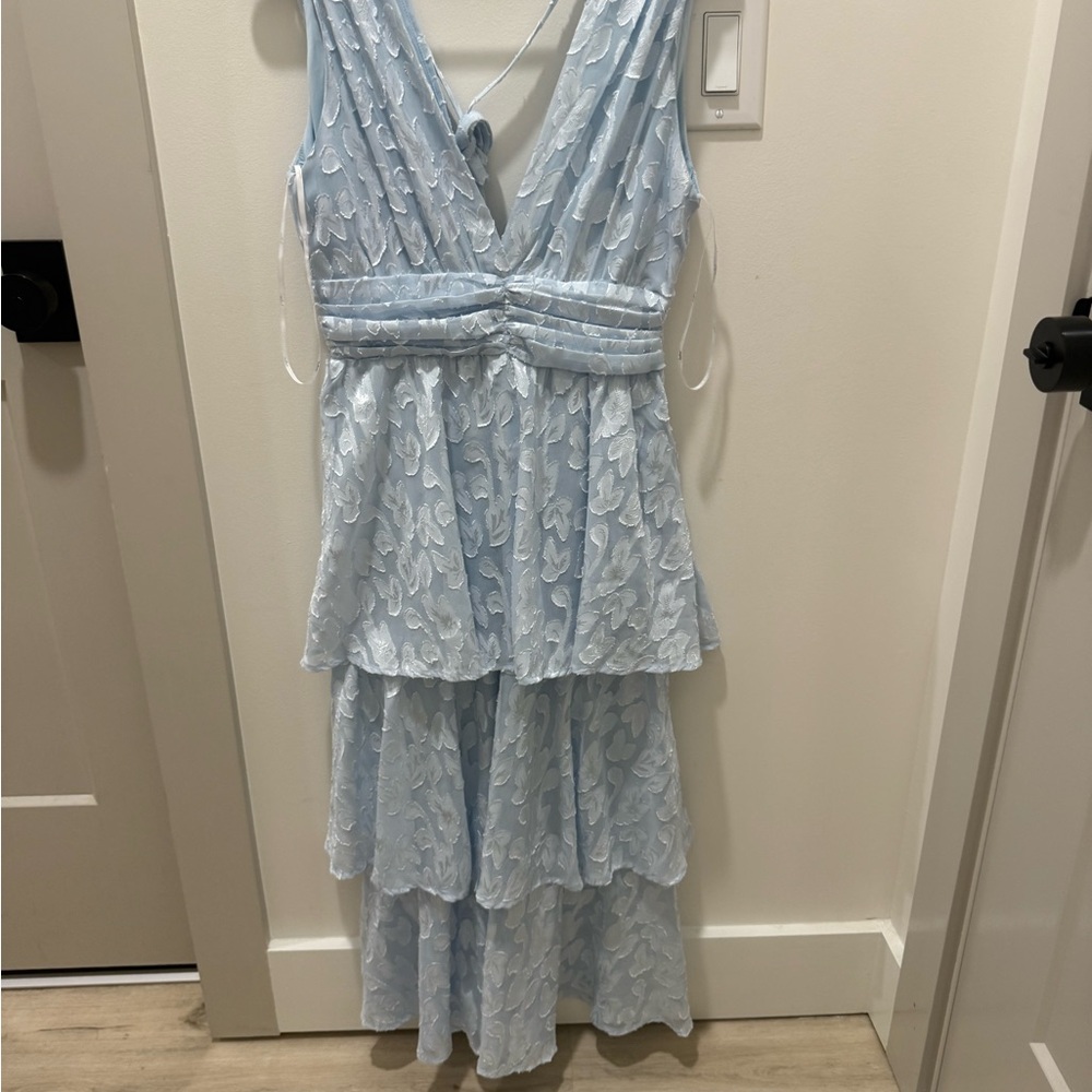 Lulu's Sky Blue Lace Dress